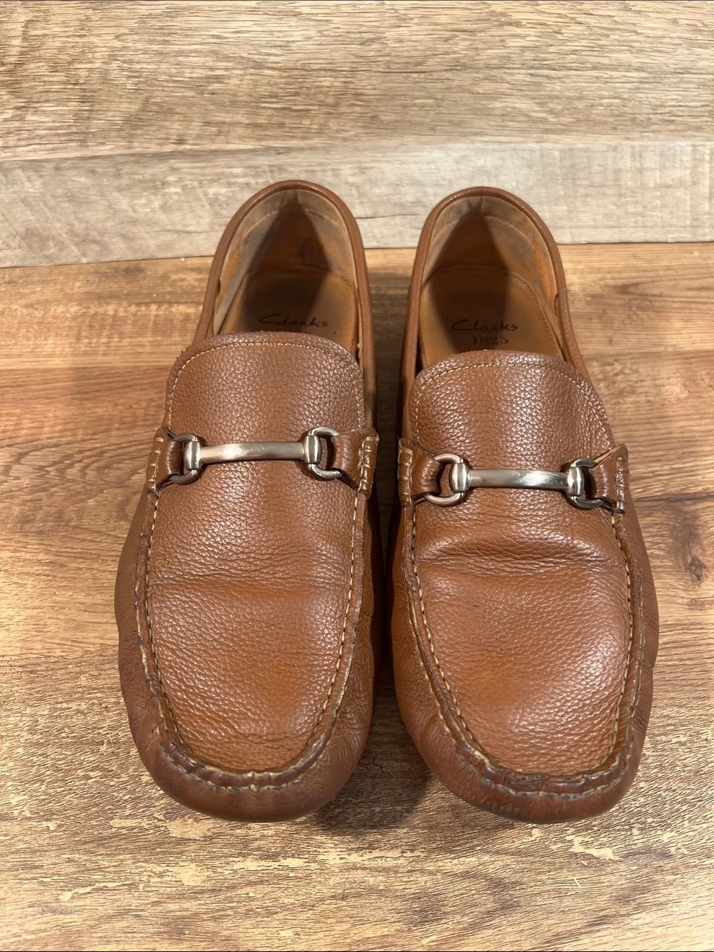 Clarks 1825 Chestnut Brown Leather Bit Loafers